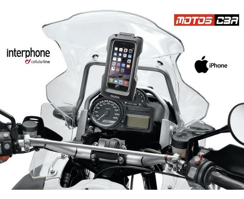 Imagen 3 de 6 de Porta Celular Moto Rigido Estanco Interphone Motoscba