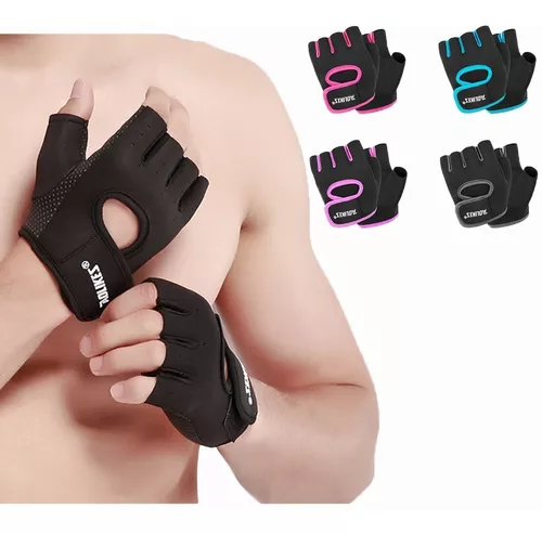 Comprar 1 par de guantes deportivos para levantamiento de pesas, guantes de  gimnasio para muñeca, Fitness, guantes para hombre, medio dedo, cuidado de  la palma