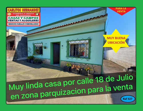 Ref 327) V - * * Casa Muy Linda De 2 Dormitorios  Y Garaje Grande Y Galpones Para La Venta O Permuta -bien Ubicada - Posible Financiación -- San José