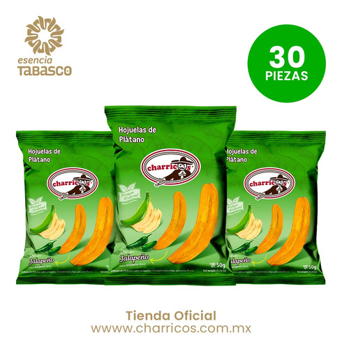 Caja De Hojuelas De Plátanos Con Chile Jalapeño 50 Grs