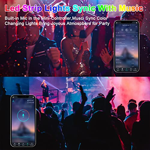 Luces De Tira De Led De Neón Rgb, 50 Pies/15 Metros De...