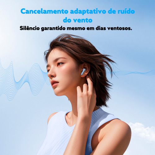 Fone Qcy E20 Ailybuds Anc Bluetooth 5.4 Cor Preto