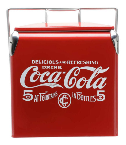 Cooler Aço Inox Coca-cola Delicious Drink Vermelho 13 Litros