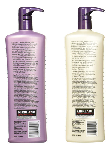 Conjunto De Shampoo E Condicionador Kirkland Salon Formula 1