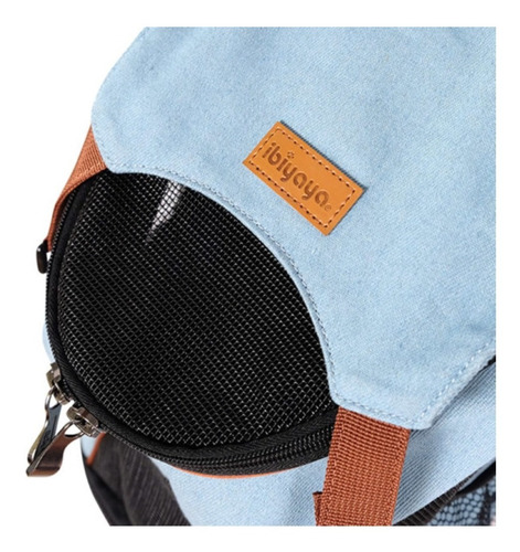 Imagen 10 de 10 de Mochila Bolso Cocooning Fun Lightweight Backpack Denim Perro
