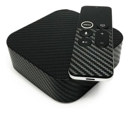 Imagen 1 de 8 de Apple Tv Skin Protector Fibra De Carbono