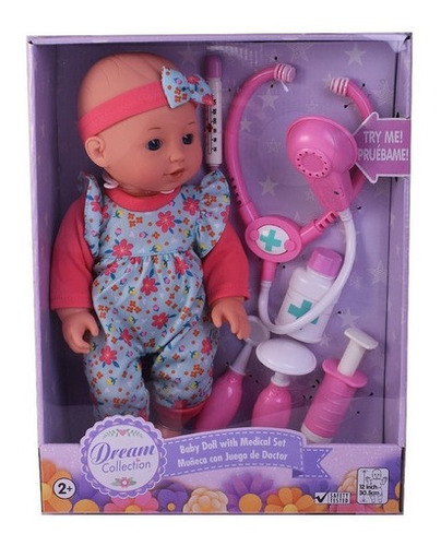 Muñeco Bebote Bebe Con Juego De Doctor Dream Collection 