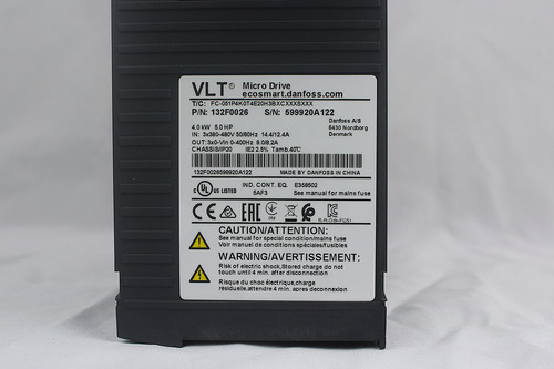 Inversor Frequência Danfoss Fc51 380v 5hp - 132f0026 Sem Ihm