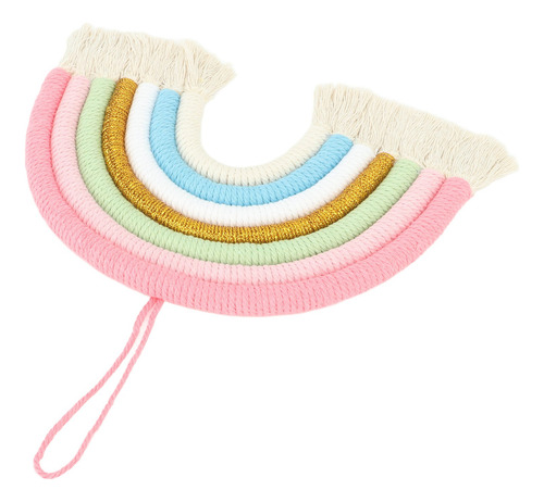 Rainbow Wall Decor Macrame Woven 7 Colors Hand Woven Hanging
