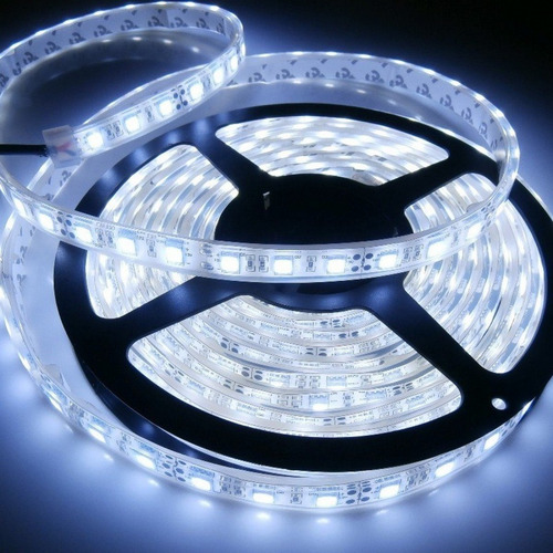 Pack 5 Cinta Tira Led Blanco Frio 5mts + Transformador