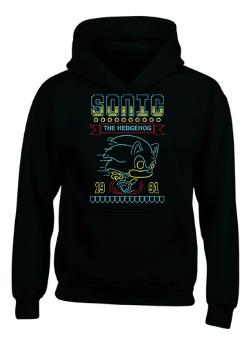 Hoodie Buzo Capota Sonic Series Black Gamers