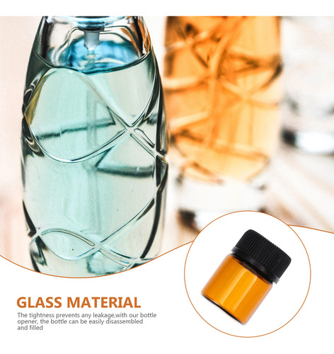 100 Botellas De Aceite Esencial De Vidrio De 2 Ml Con Tapón