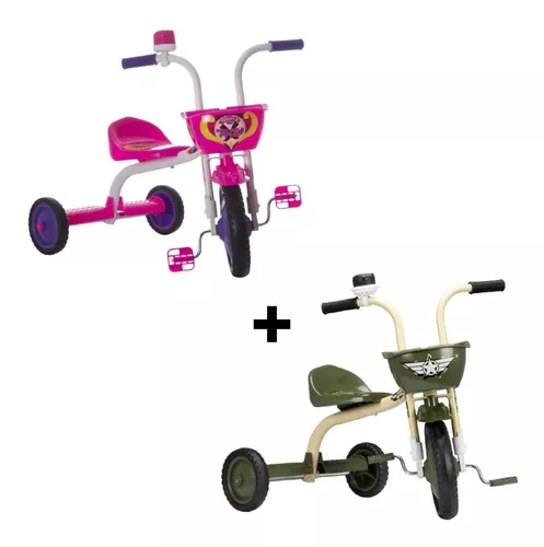 Triciclo Infantil Motoca Velotrol Menino Menina Motoquinha Bicicletinha Com  Cestinha Velocipede Motinha Kids Para Criança de 18 Meses 1 Ano 2 Anos 3