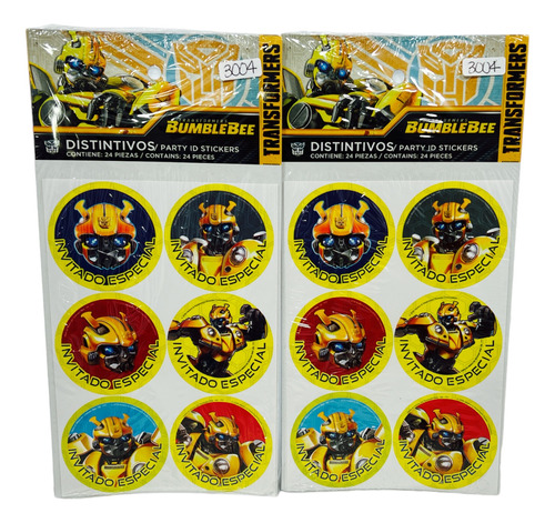 48 Distintivos Bumblebee Transformers Fiesta Eitquetas Ca Gm