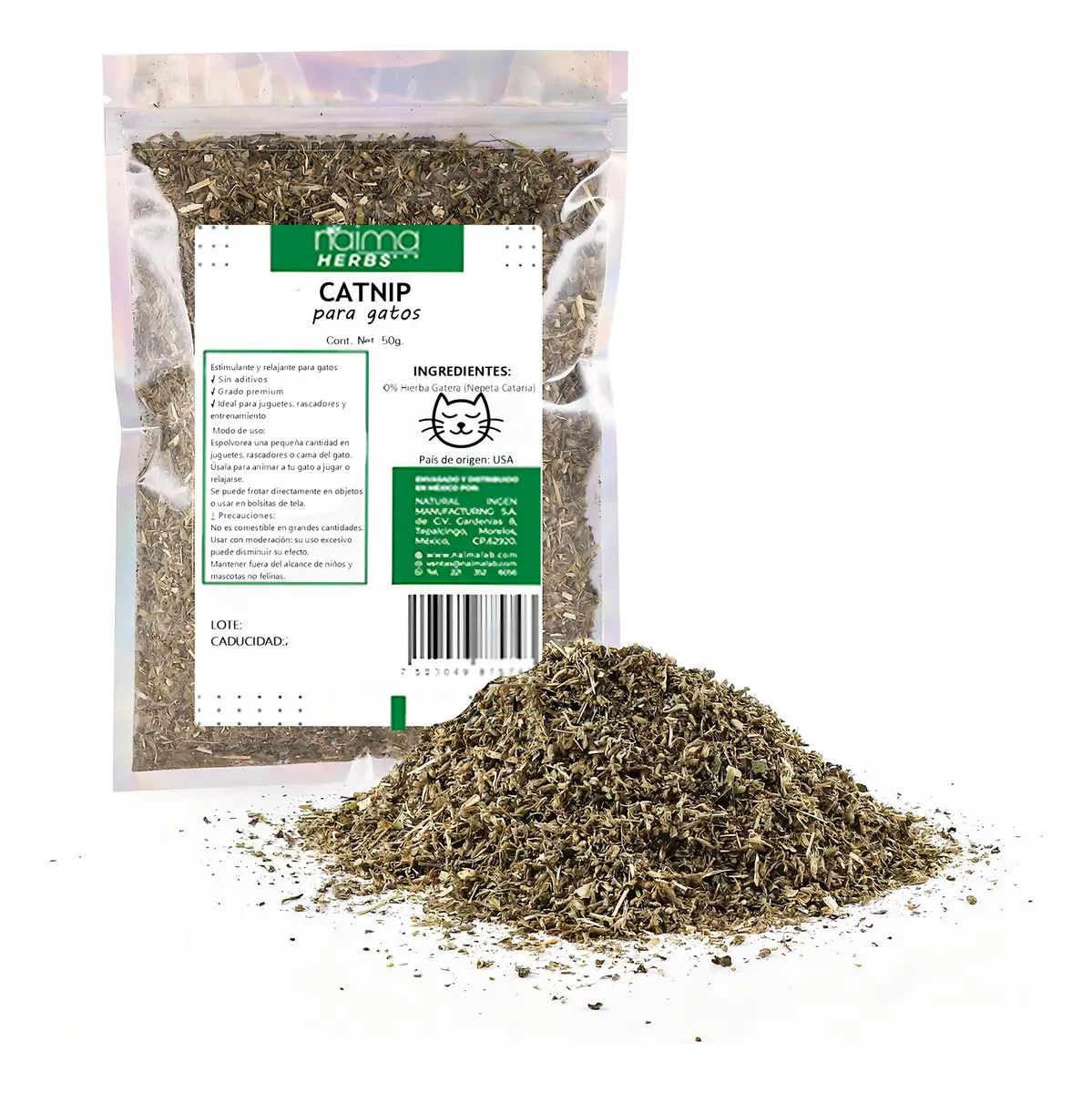 Hierba Gatera Naima Catnip Para Gatos – 50 g