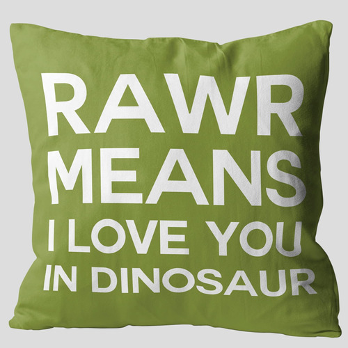 Rawr Significa Te Quiero En Dinosaur Throw Fundas De Almohad