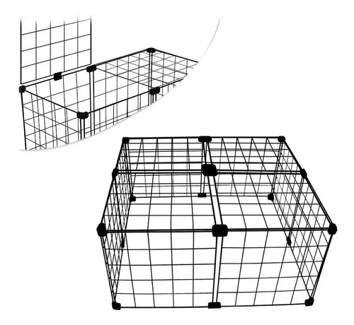 Cercado Porquinho Da Índia Com Teto 60x60 Cercadinho Pet