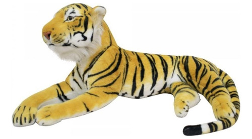 Tigre Pelucia Grande Realista  Com 70 Cm Comp.importado