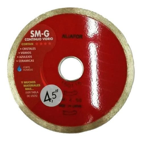 Disco Continuo Diamantado Ceramica Vidrios Aliafor Sm-4.5g