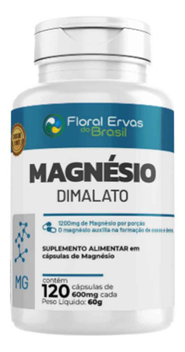Kit 4x Magnésio Dimalato 500mg 4x120 Cápsulas Floral Ervas