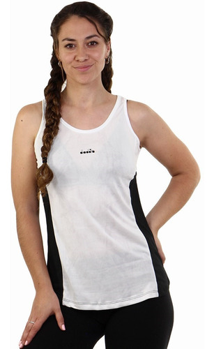 Diadora Ladie's Dry Fit T-shirt - White/black