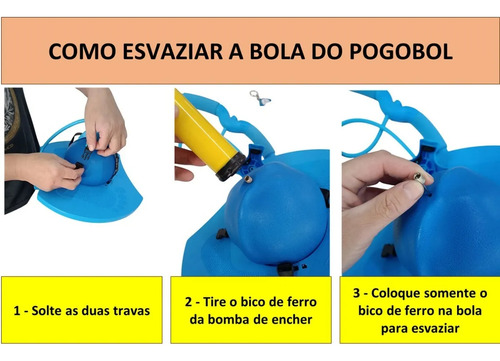 Pogobol Com Alça Equilíbrio Salto Inflável Com Bomba