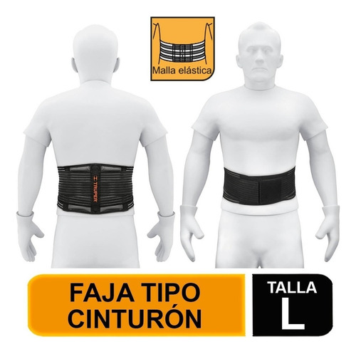 Faja Tipo Cinturón, Malla Transpirable, Talla Grande  11962