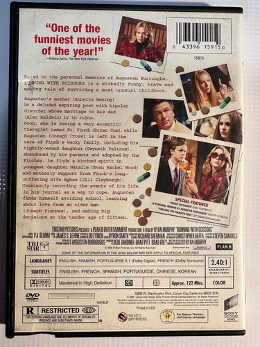 Dvd - Running With Scissors (recortes De Mi Vida) (Usado)