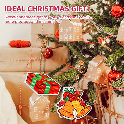 Diy Diamond Painting Kit Keychain Bags Christmas Tree