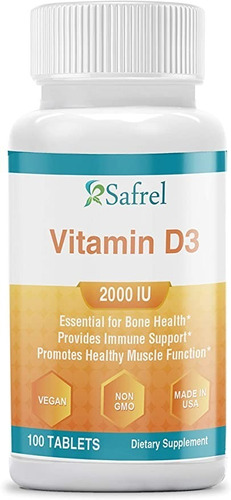 Vitamina D3 100 Tabs Safrel - Unidad a $1307