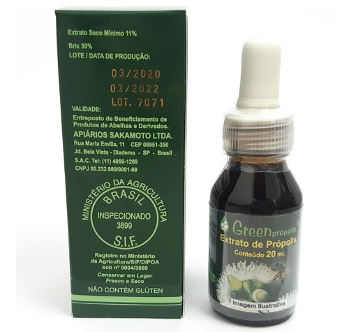 01 Extrato De Própolis Verde 11% 20ml - Greenprópolis