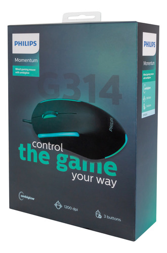 Mouse Philips Multiuso De 7 Botones Retro Iluminado Spk9314