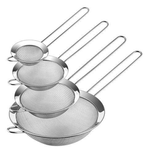 Colador Acero Inoxidable Cernidores Escurridor Cocina 4pcs