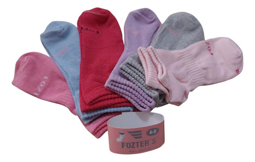 Fozter Teen Corto Surtido Algodon 6 Pares Surtido Liso Unitalla Dama