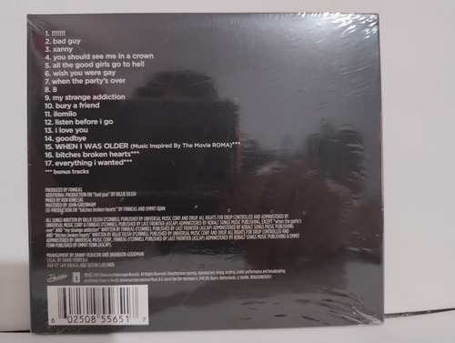 Cd Billie Eilish When Asleep Happier Hit Hard Importado