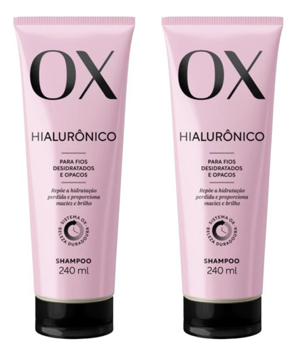 Shampoo Ox 240ml Hialuronico - Kit C/ 2un