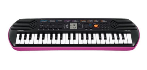 Teclado Casio Digital Musical Infantil 44 Teclas Rosa Sa-78