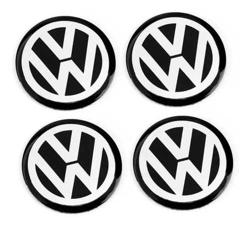 X4 Tapa Centro Llanta Volkswagen 60 Mm Diámetro Exterior