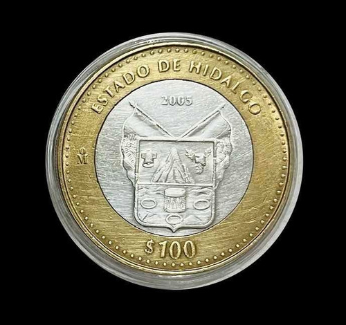 Moneda De 100 Pesos Conmemorativa Estado De Hidalgo 1ra Fase