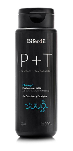 Shampoo Para La Caída Y La Caspa Biferdil P+ T Con Octopirox