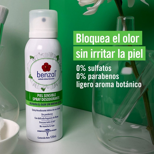 Benzal Spray Desodorante Íntimo Piel Sensible 120 Ml