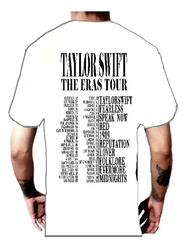 Playera Taylor Swift 2023 Tour The Eras Tour