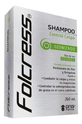 19 X Shampoo Folcress Control Caspa Limpieza Profunda 260ml