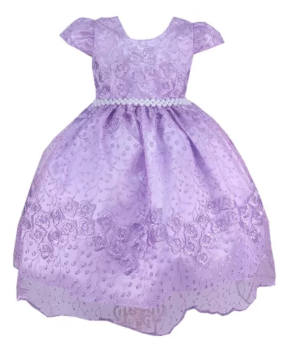 Vestido Lilás Luxo/ Vestido Princesa Sophia/ Tam 3