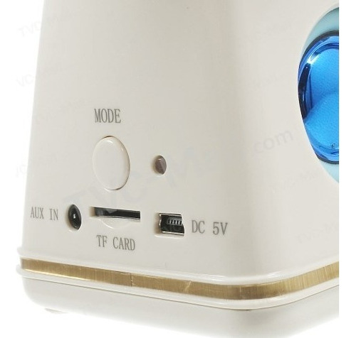 Bocina Bluetooth Led Bola Magica Color Blanco