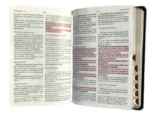 Imagen 2 de 3 de Biblia Reina Valera 1960 Letra Mayor Imit. Cuero Índ. Negra