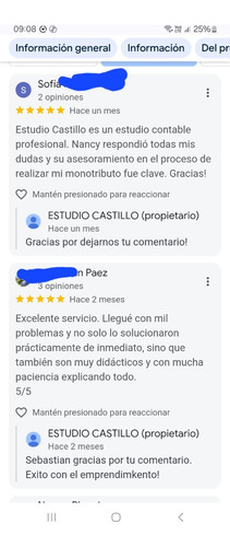 Estudio Contable. Contadora. Opiniones 100%positivas