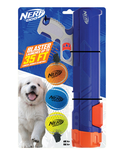 Juego Lanzador De Pelotas Nerf Dog P/ Mascotas 10 Metros