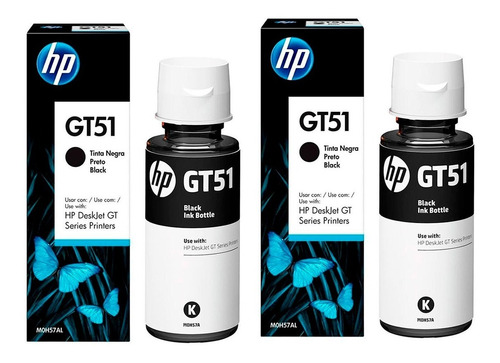 Pack 2 Tintas Original Gt51 Hp Gt5820 Gt5810 Tank410 Tank415