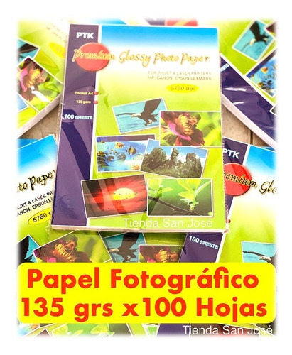 Imagen 1 de 8 de Papel Fotográfico Brillante Glossy 135 Gramos X 500 Hojas